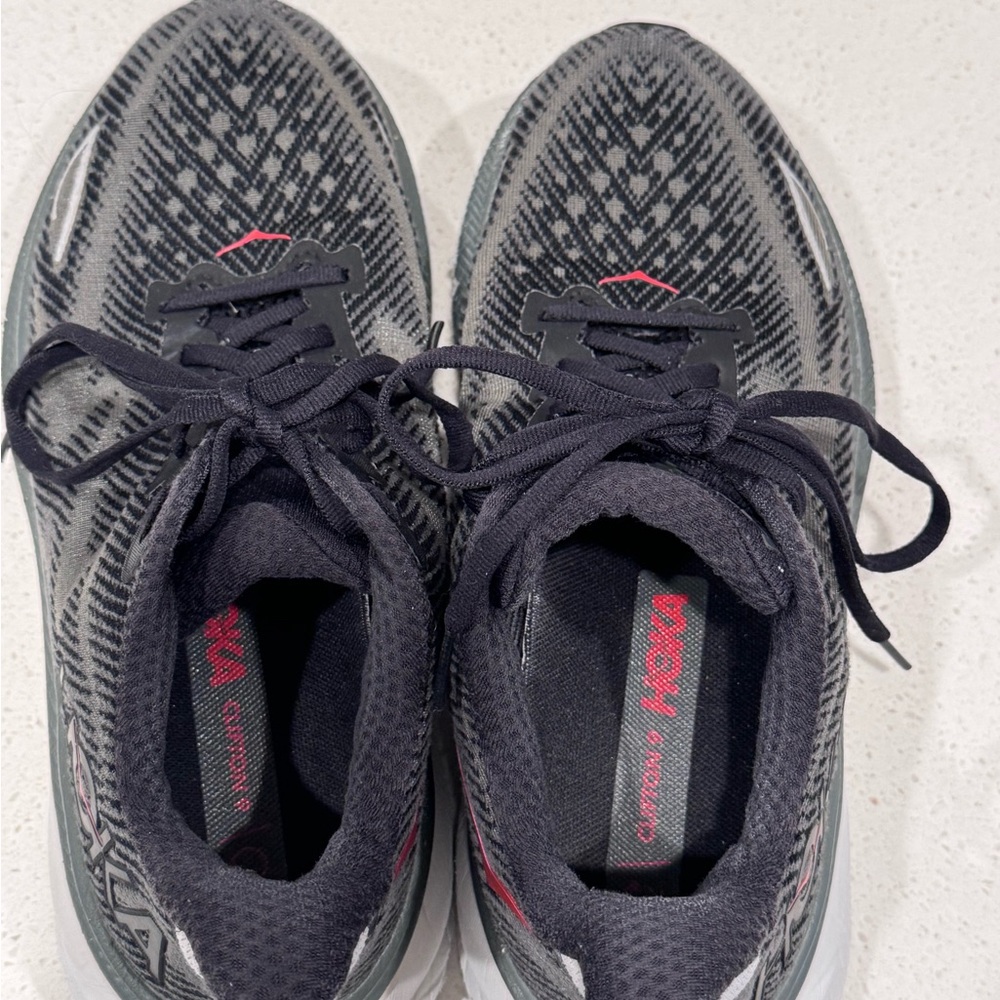 Hoka Clifton 9 Men's Size 7.5 D - Black/Grey Running Shoes - Picture 8 of 8